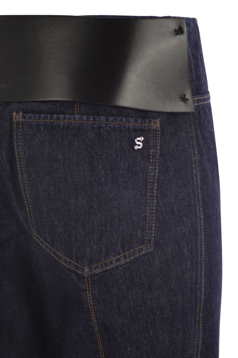 MAX MARA SPORTMAX 5-Pocket Dark Denim Pants