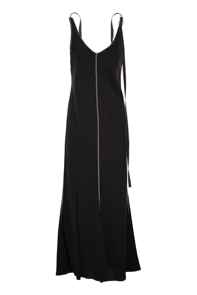 MAX MARA SPORTMAX Long Dress with Adjustable Shoulder Straps