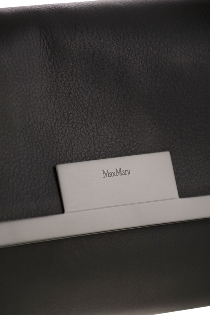 MAX MARA Mini Natural Leather Clutch Handbag