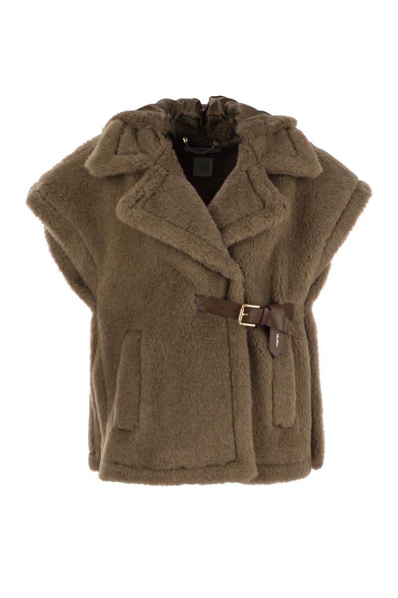 MAX MARA Teddy Fabric Cape Vest
