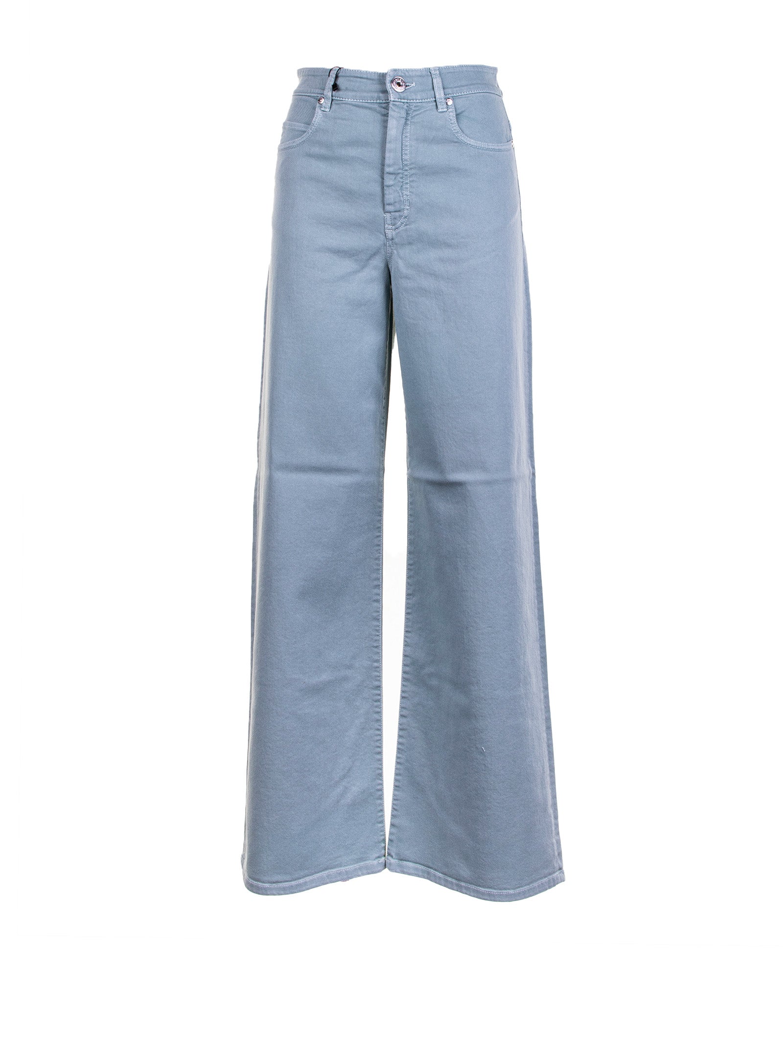 WEEKEND MAX MARA Wide Leg Cotton Drill Trousers - SS25