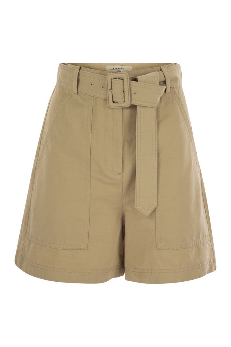 WEEKEND MAX MARA Flared Bermuda Shorts with Matching Belt - Women's
