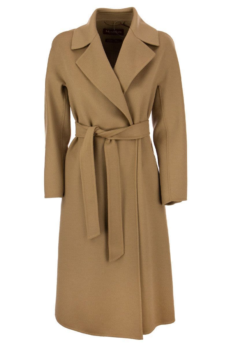 MAX MARA STUDIO Wool, Cashmere and Silk Dressing Gown Jacket with Lapels and Kimono Sleeves - 115 cm