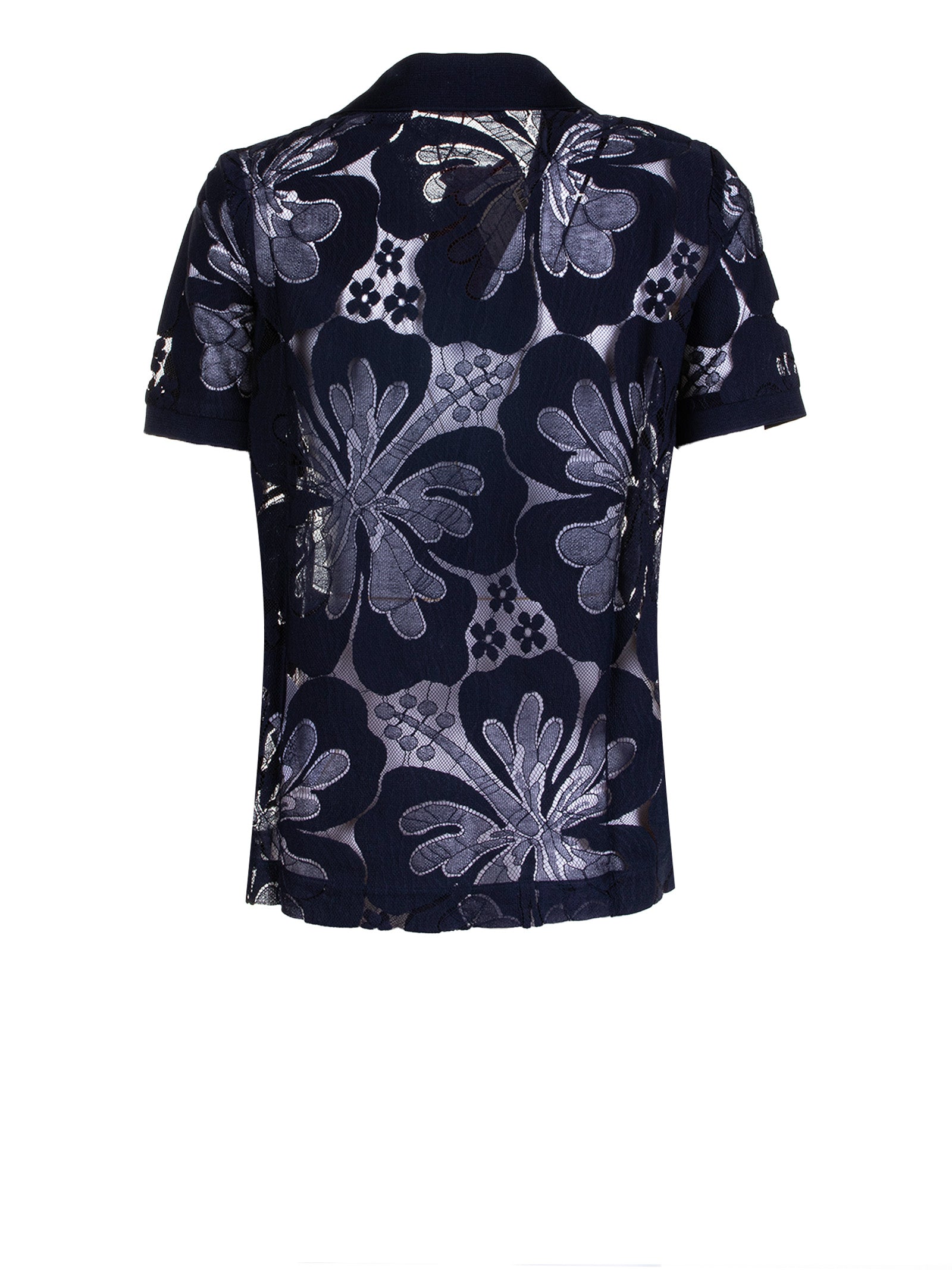 MAX MARA STUDIO Lace T-Shirt with Floral Design