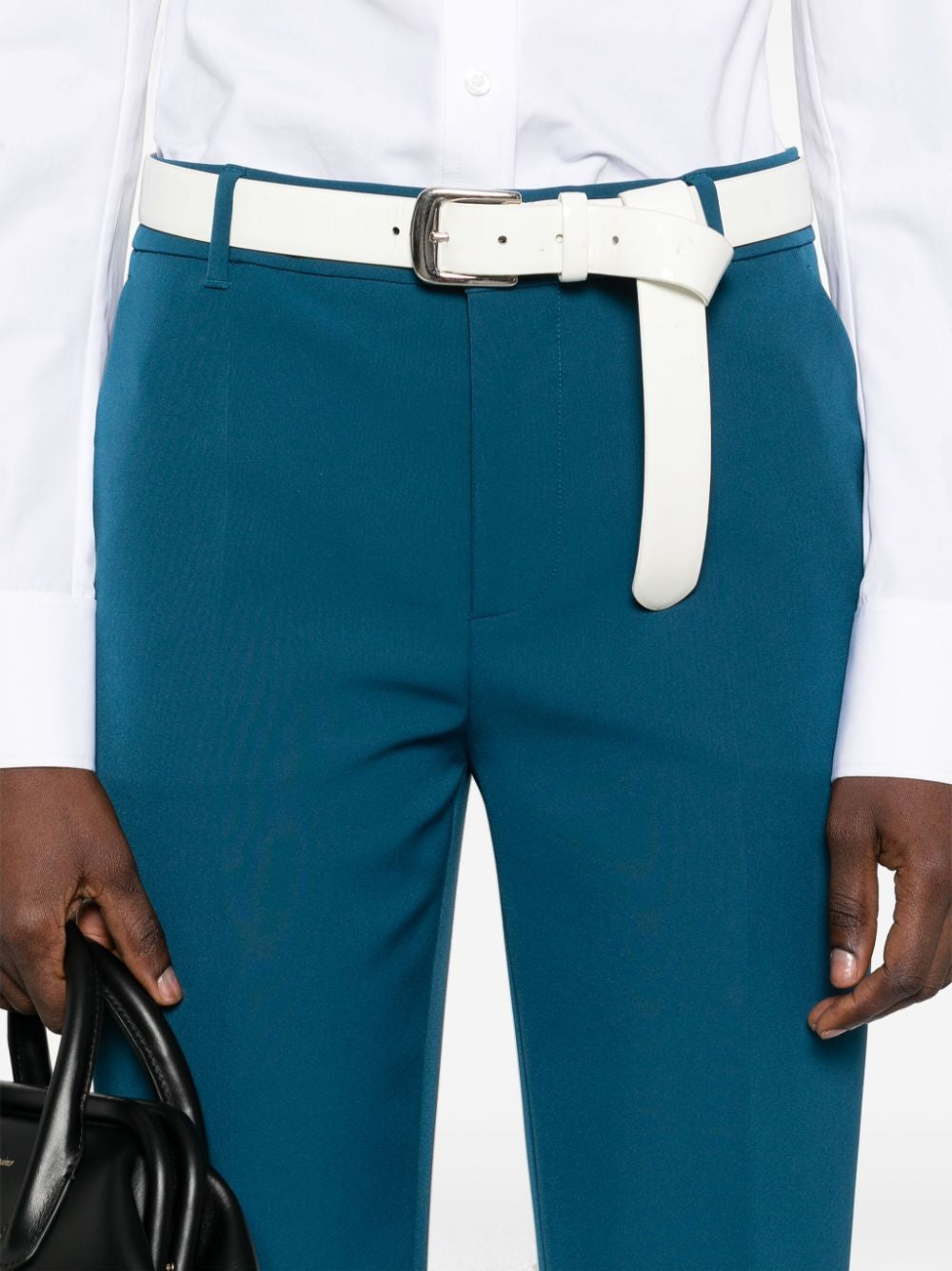 MOSCHINO JEANS High-Waisted Polyester Pants for Women