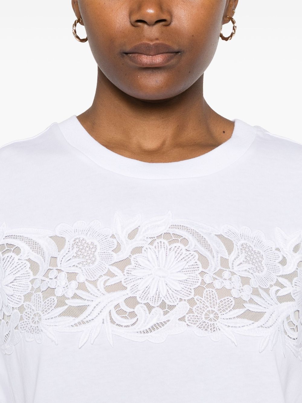 TWIN-SET Cozy Crew Neck Sweater with Cap Sleeves for Women