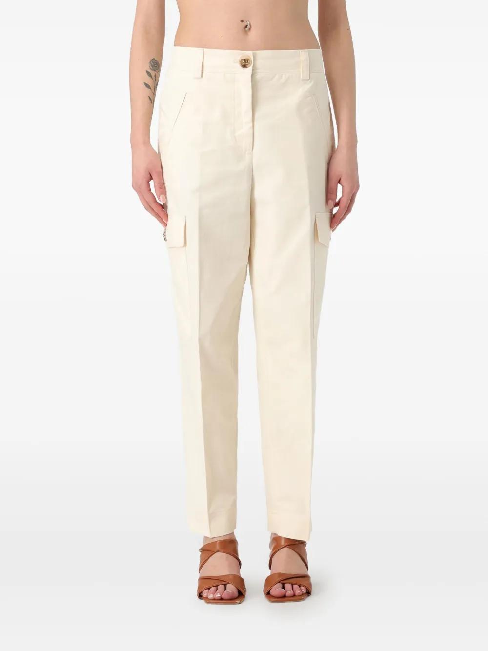 TWIN-SET Stretch Cotton Trousers for Women - SS25 Collection