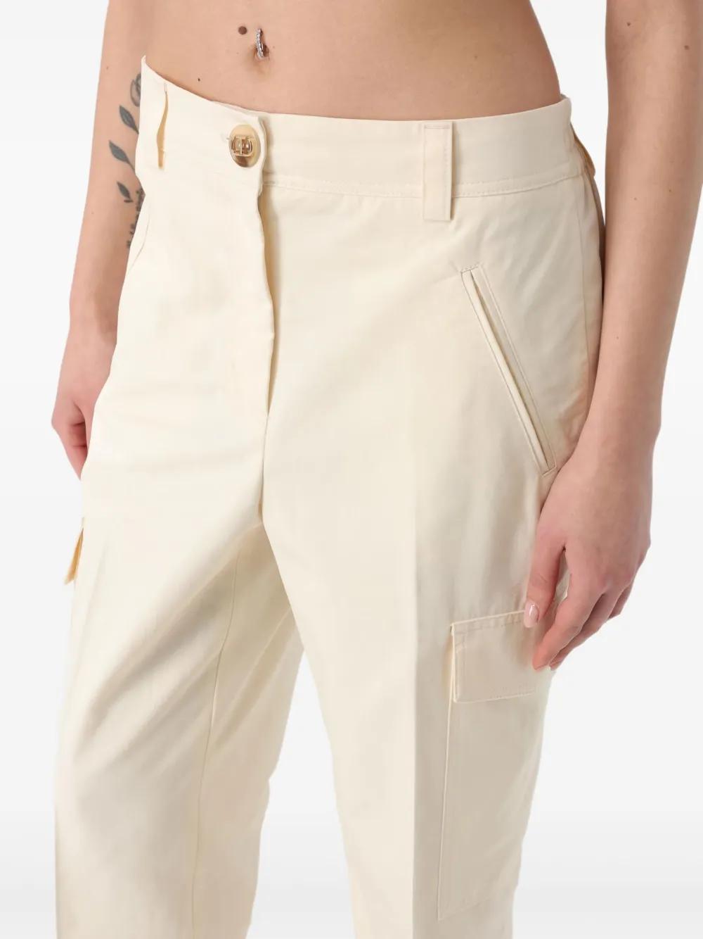 TWIN-SET Stretch Cotton Trousers for Women - SS25 Collection