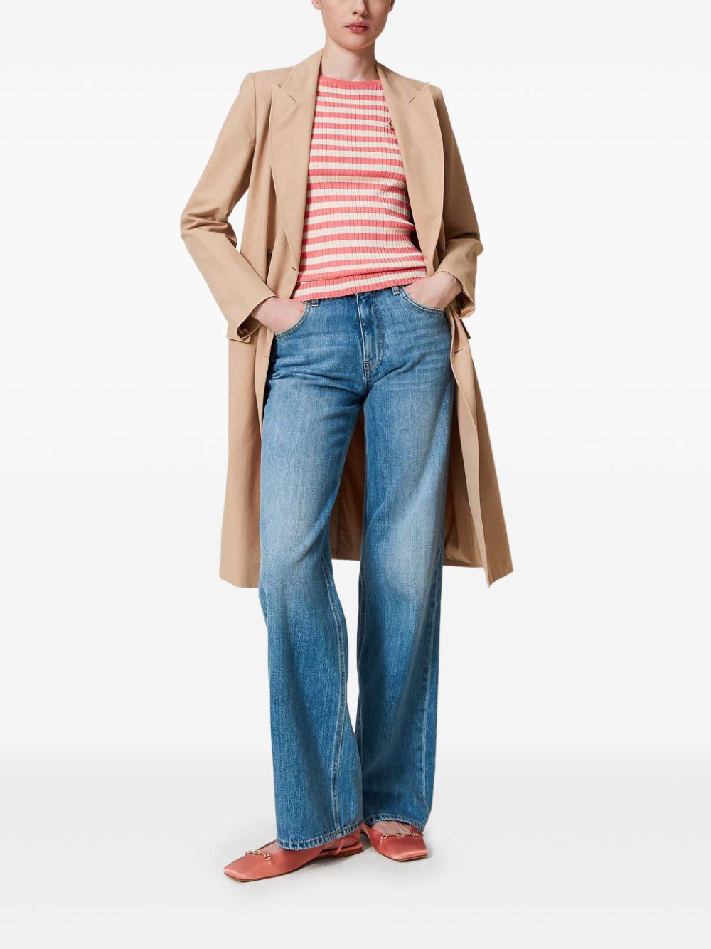 TWIN-SET Classic 100% Cotton Jeans for Women