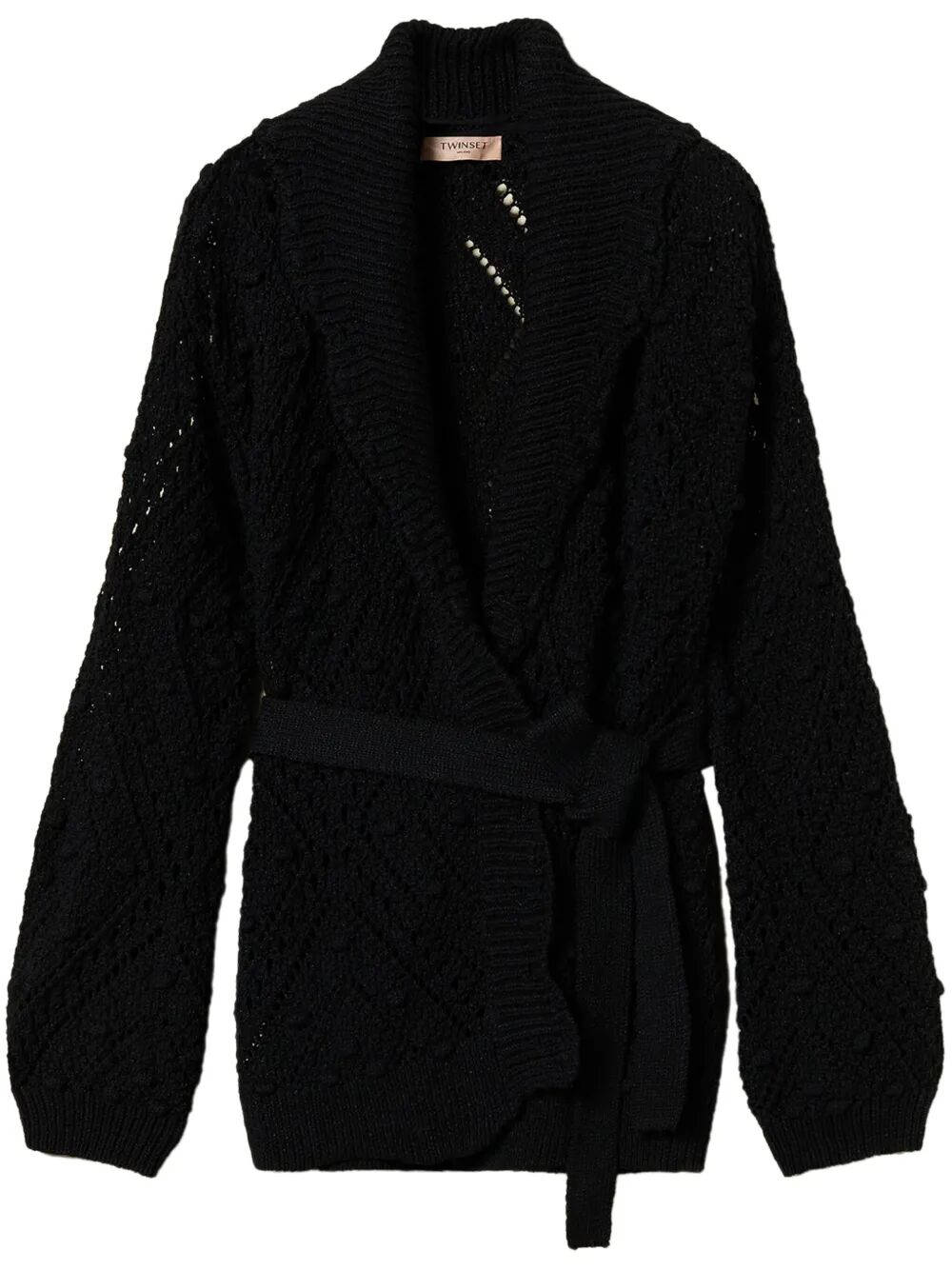 TWIN-SET Belted Knit Cardigan