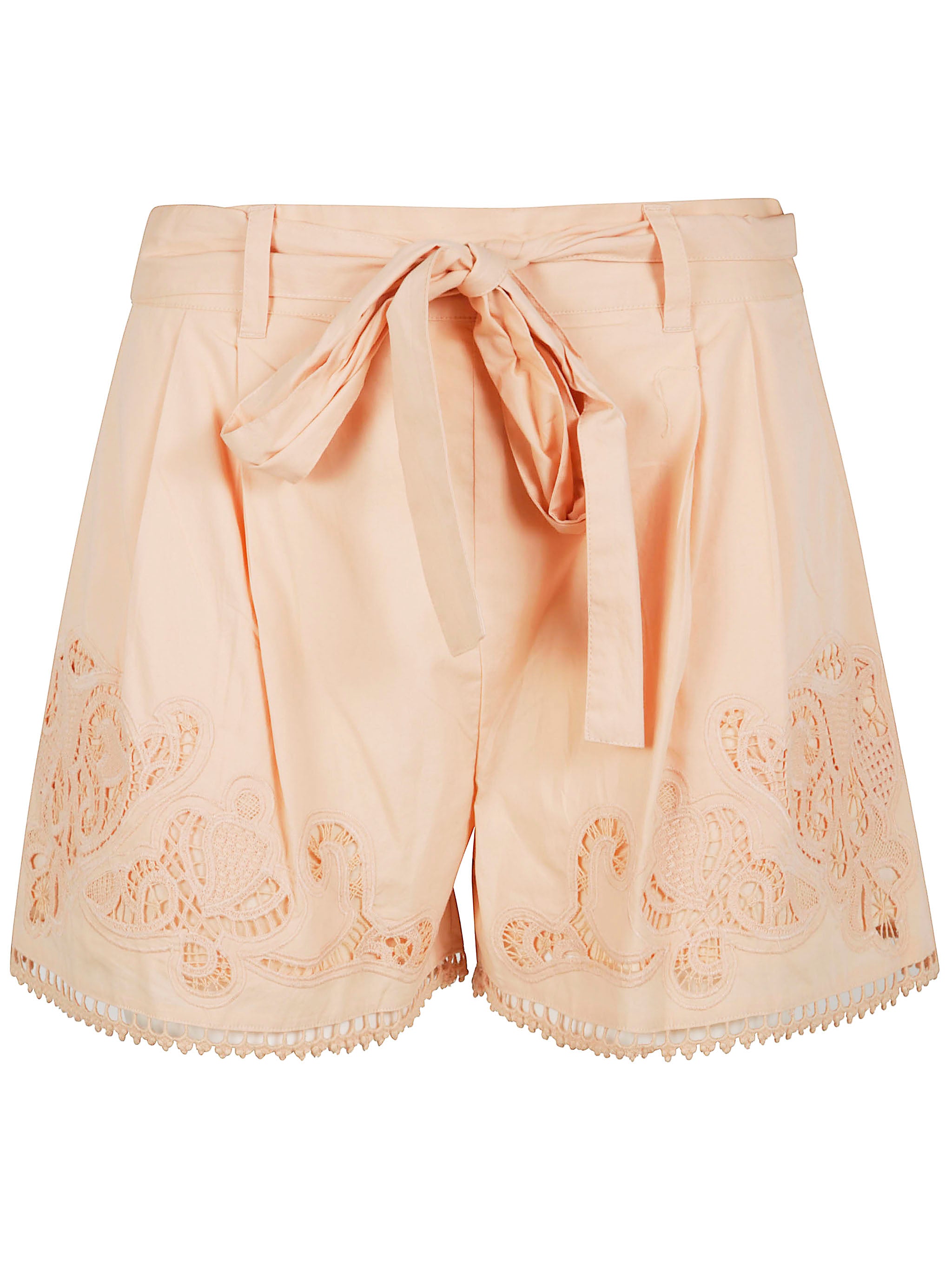 TWIN-SET Embroidered Detail Mini Shorts