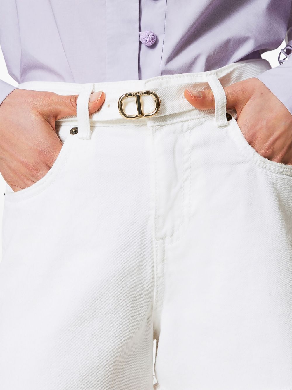 TWIN-SET Comfortable Cotton Mini Shorts for Women