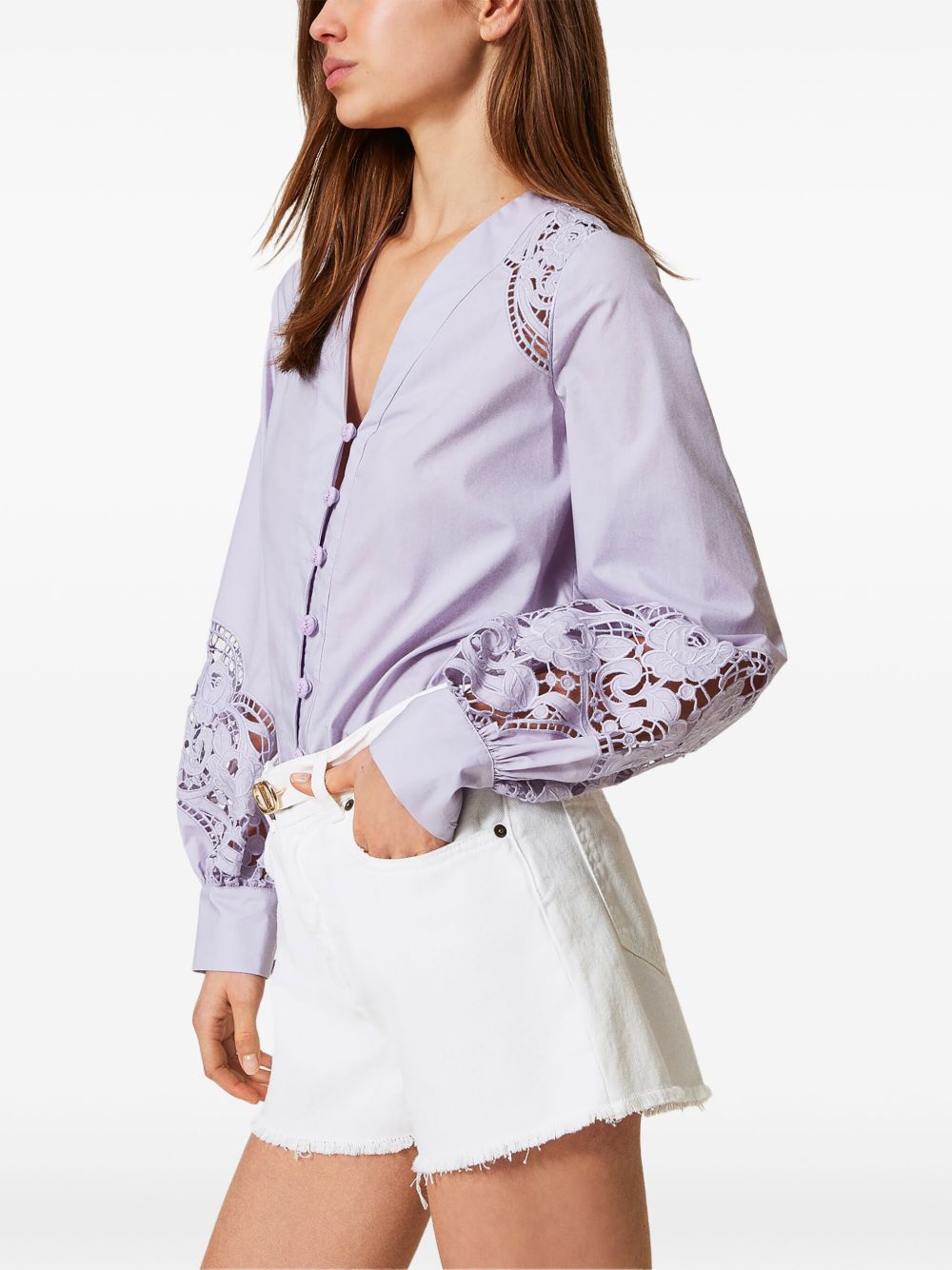 TWIN-SET Comfortable Cotton Mini Shorts for Women