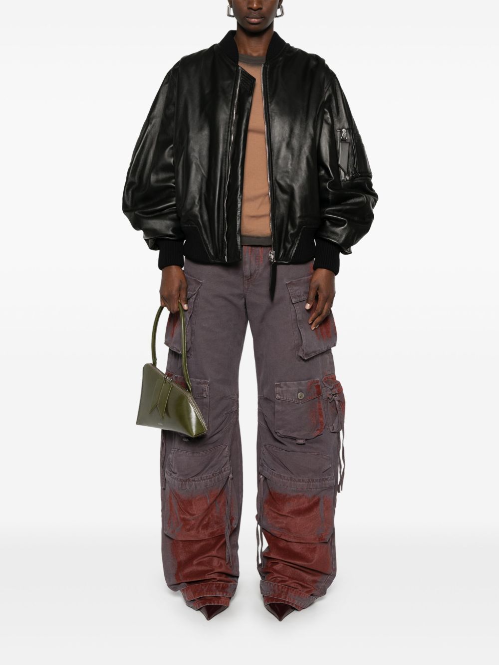 THE ATTICO Leather Bomber Jacket - Women's FW25