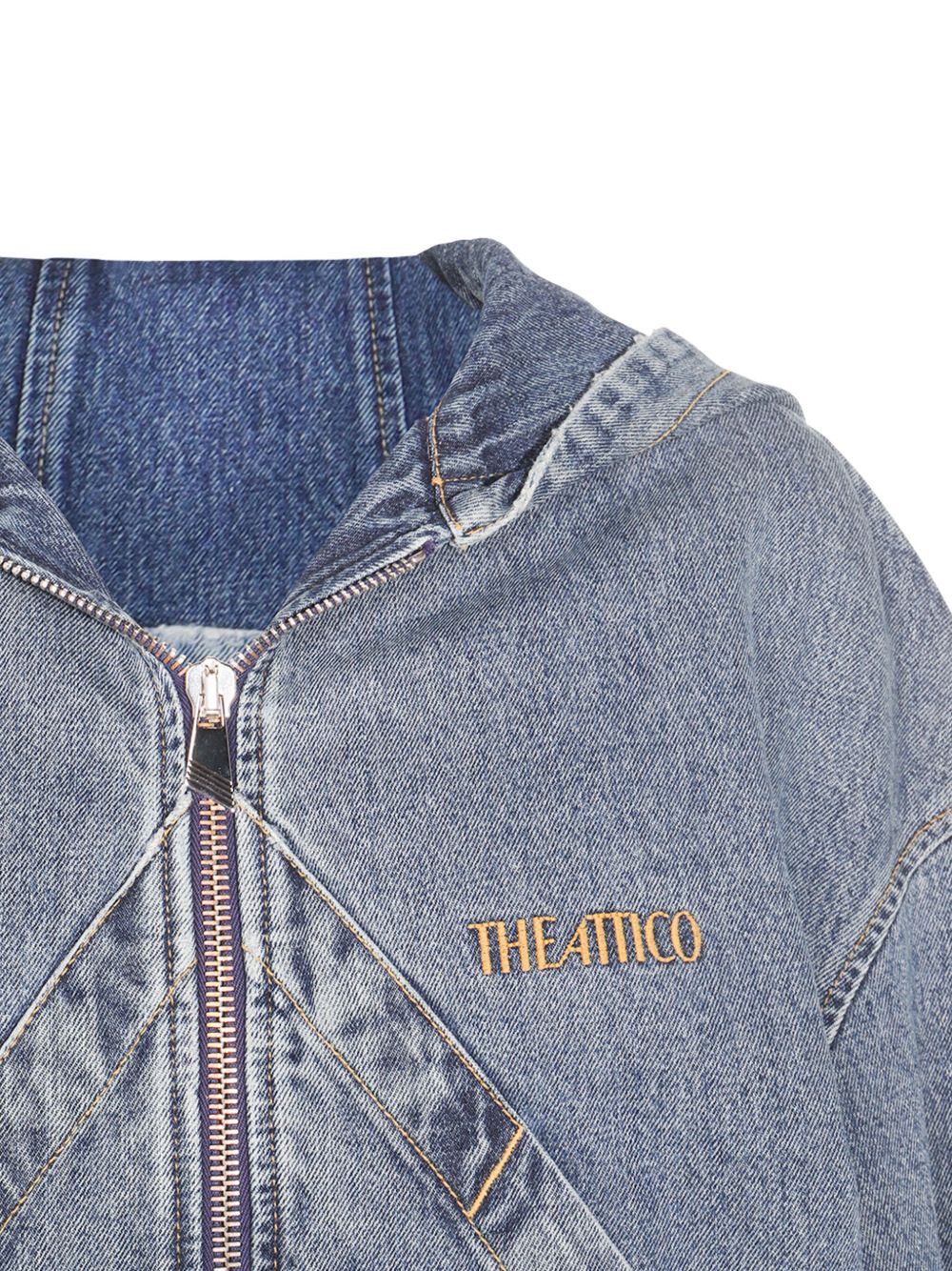 THE ATTICO Hooded Denim Jacket for Women