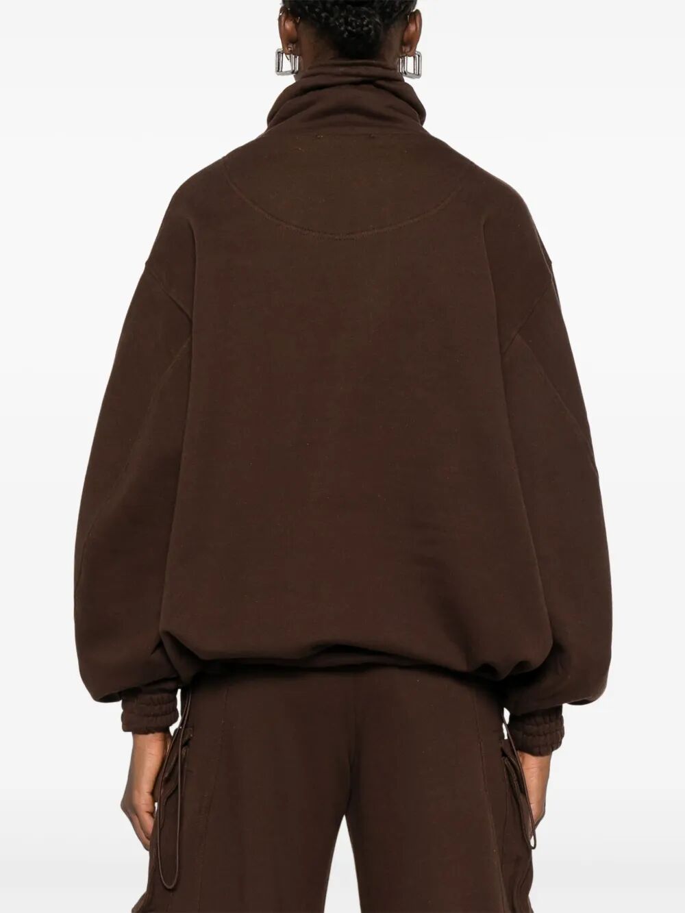 THE ATTICO Oversized Half Zip-Up Jacket