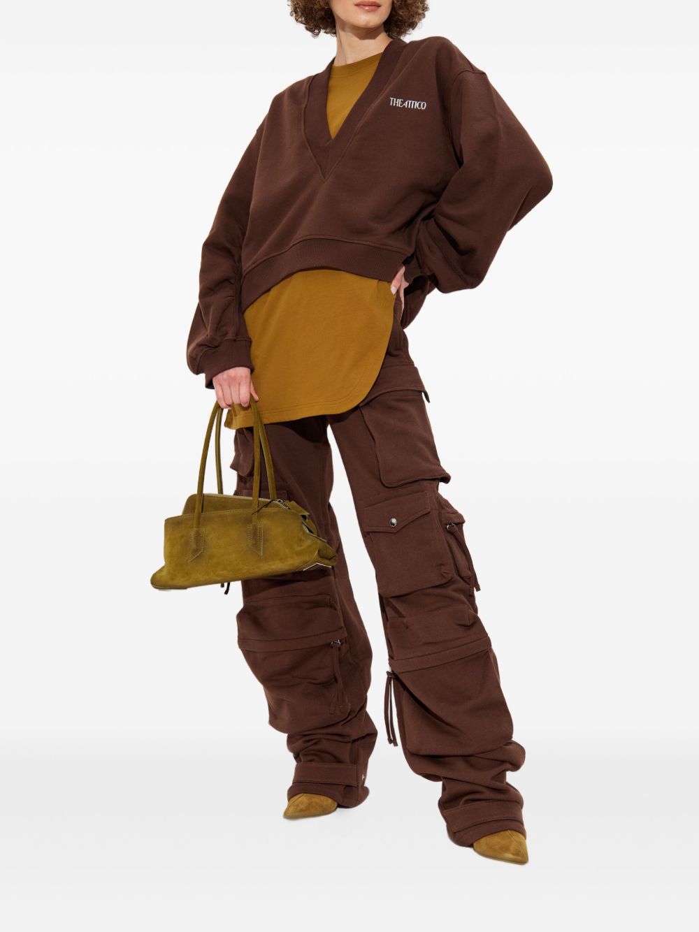 THE ATTICO Logo Cotton Sweatshirt