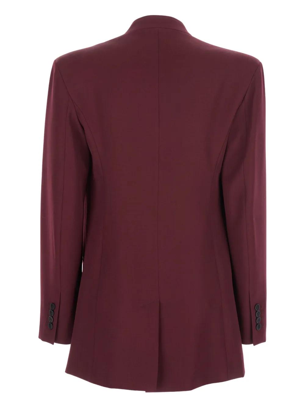 THE ATTICO Gabardine Blazer with Padded Shoulders