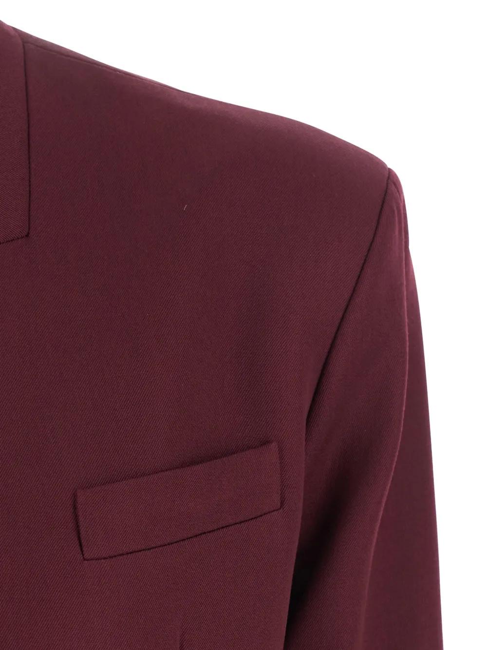 THE ATTICO Gabardine Blazer with Padded Shoulders