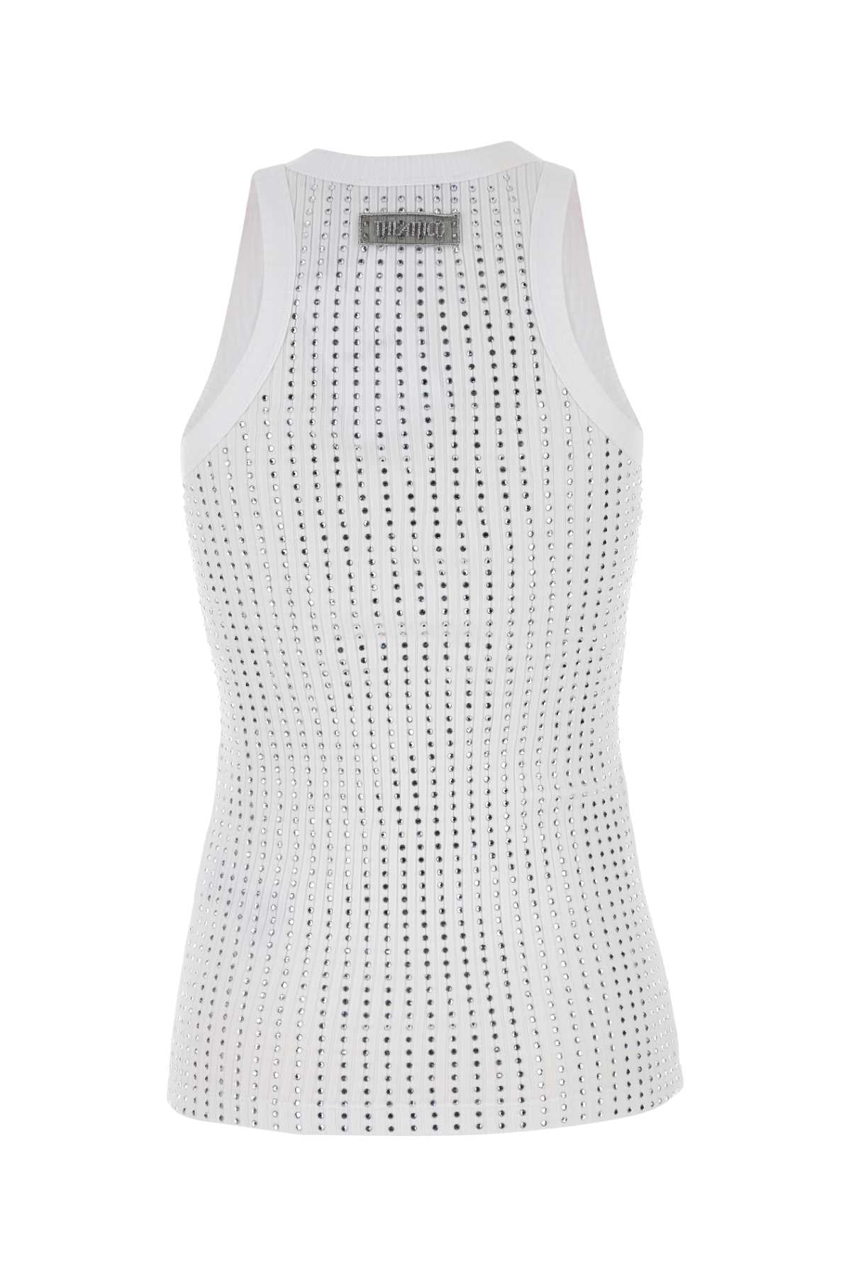 THE ATTICO Embellished Cotton Tank Top