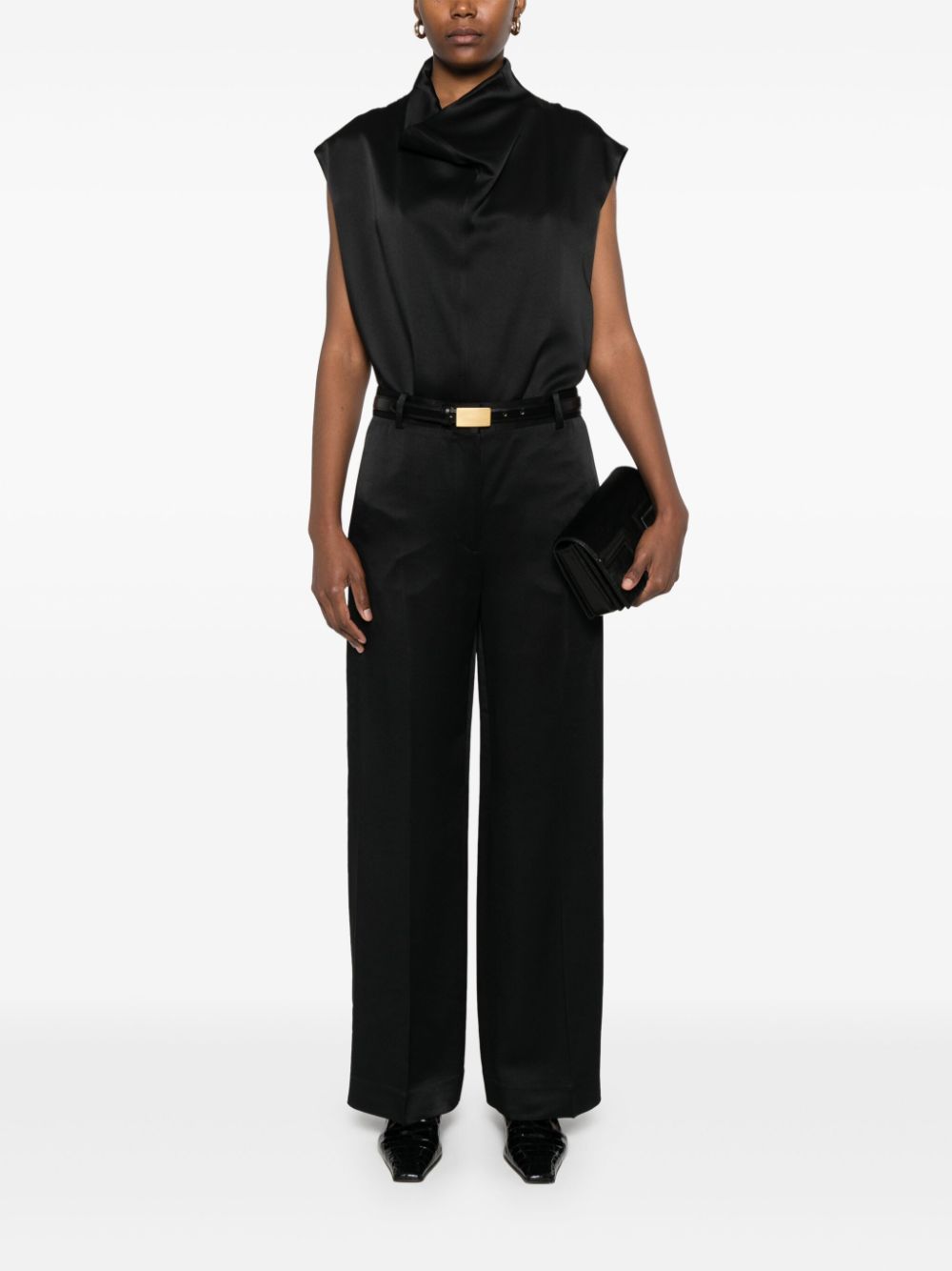 TOTEME Sleeveless Funnel-Neck Top for Women - SS25