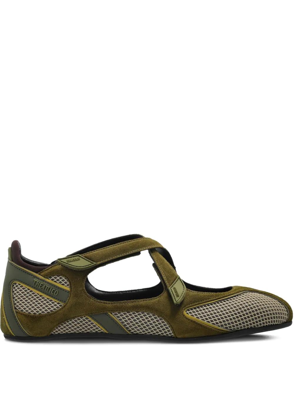 THE ATTICO Military Inspired Leather Flat Shoes for Women