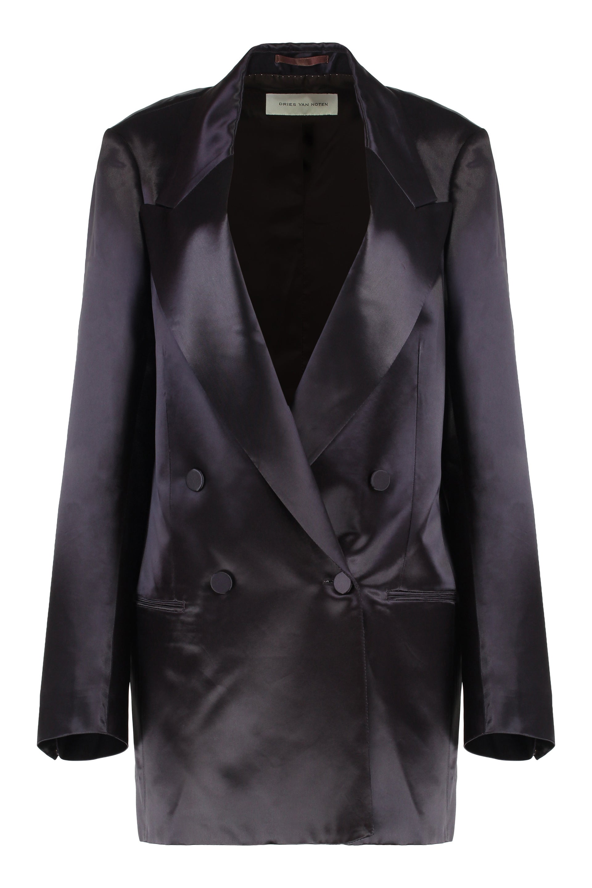 DRIES VAN NOTEN Satin Double-Breasted Jacket for Women