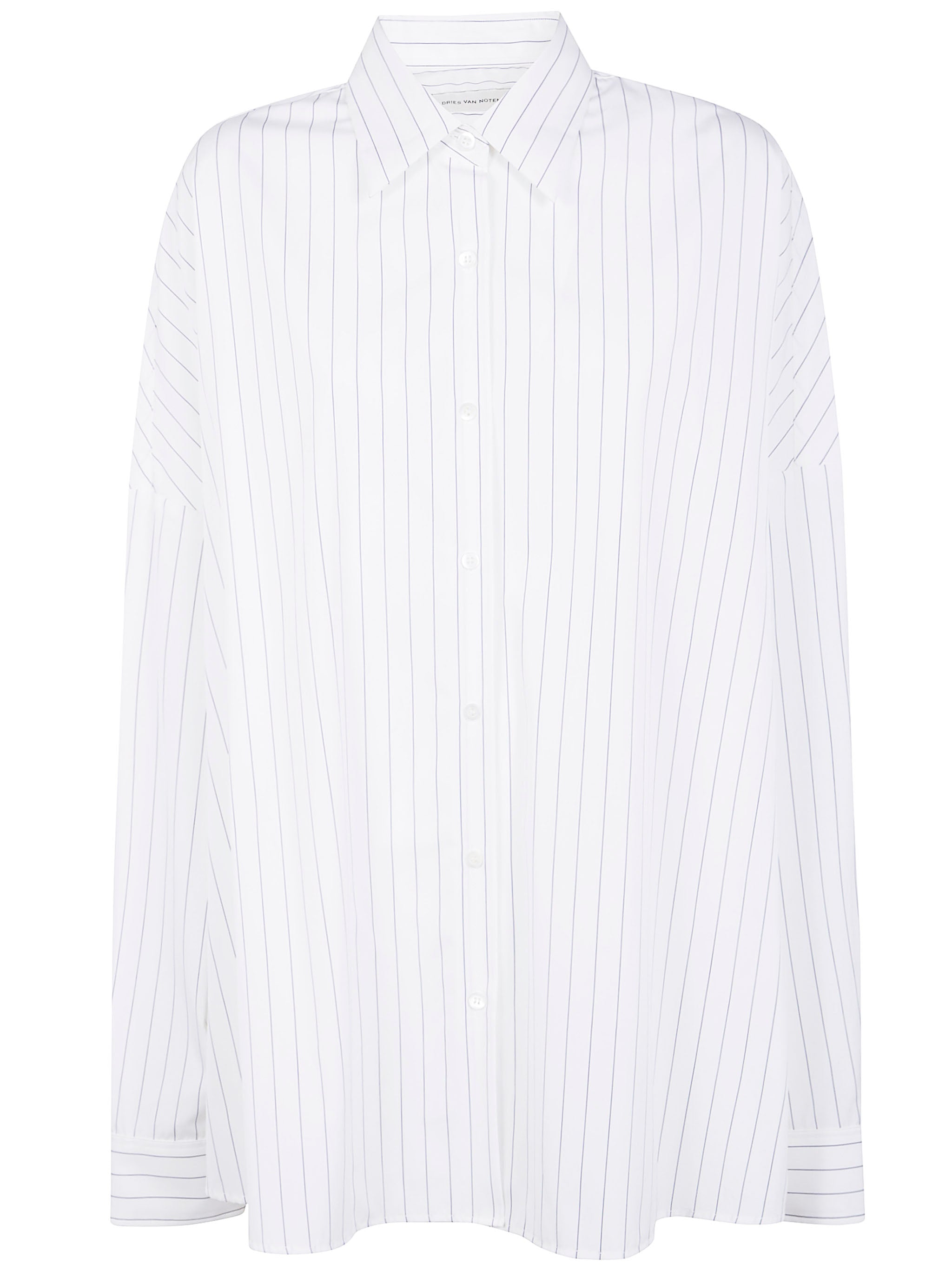 DRIES VAN NOTEN Wide Silhouette Cotton Striped Shirt for Women