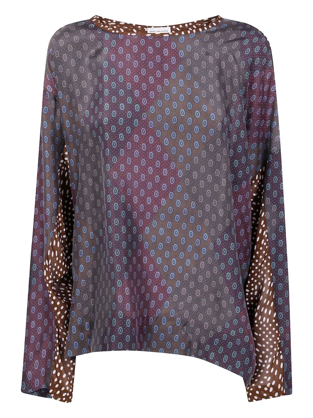 DRIES VAN NOTEN Silk Habotai Print Shirt