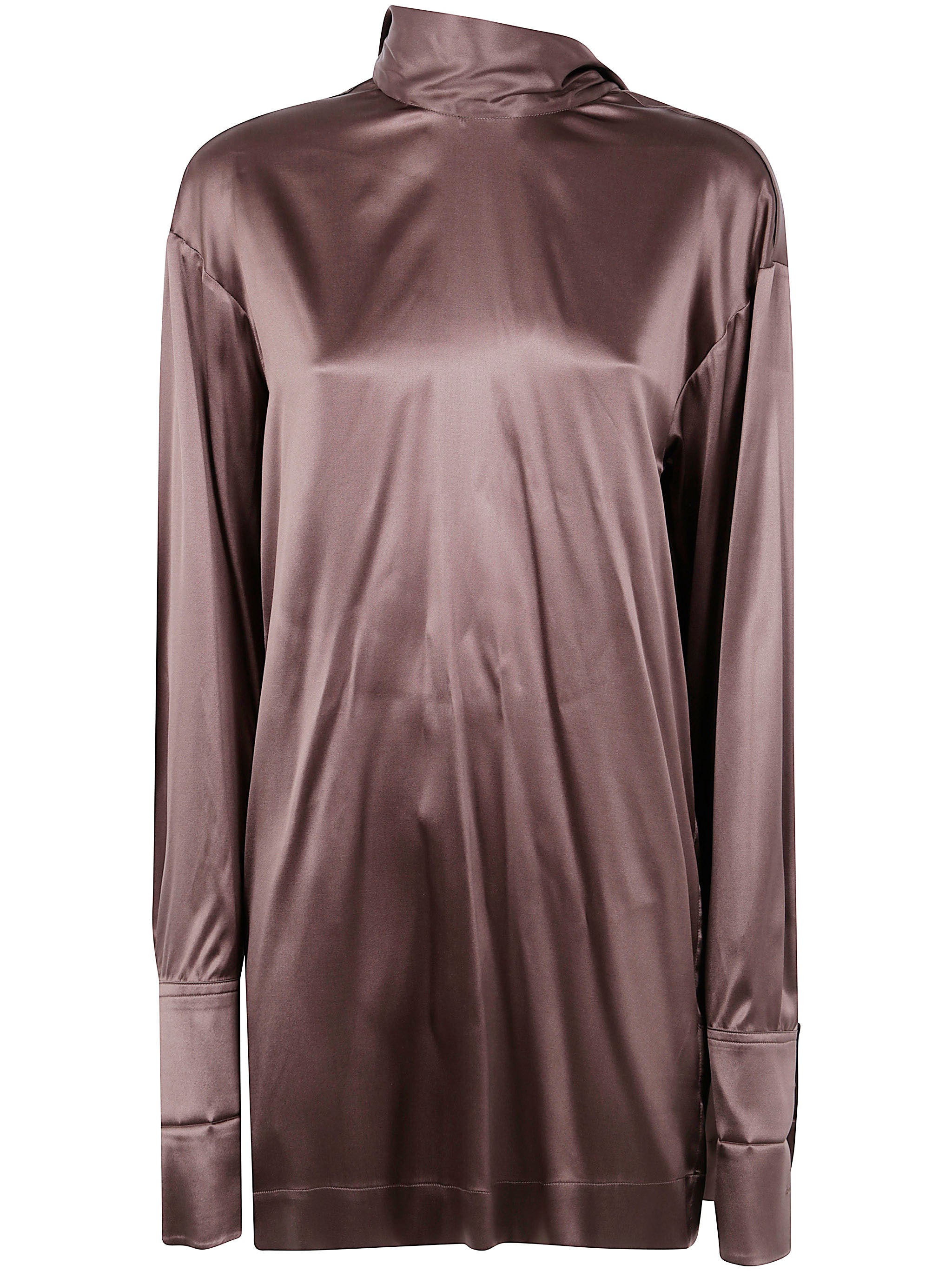 DRIES VAN NOTEN Stretch Satin Chaddy 2033 Shirt