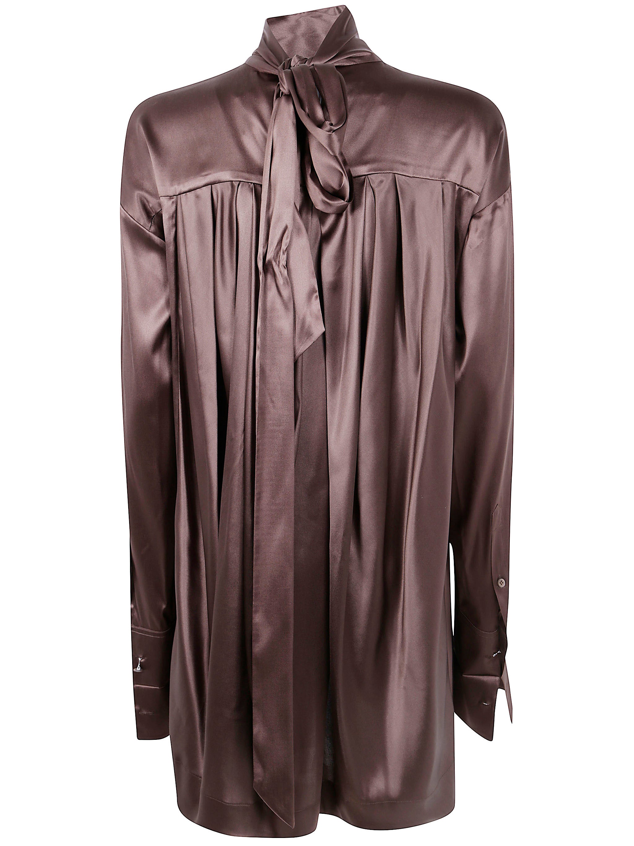 DRIES VAN NOTEN Stretch Satin Chaddy 2033 Shirt