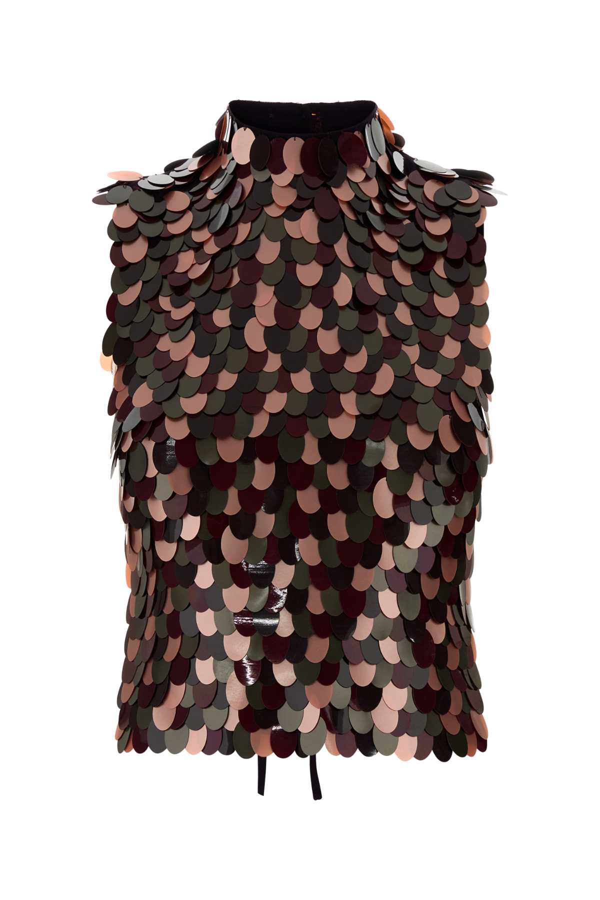 DRIES VAN NOTEN Embellished Crepe Carmasa Top - Size M