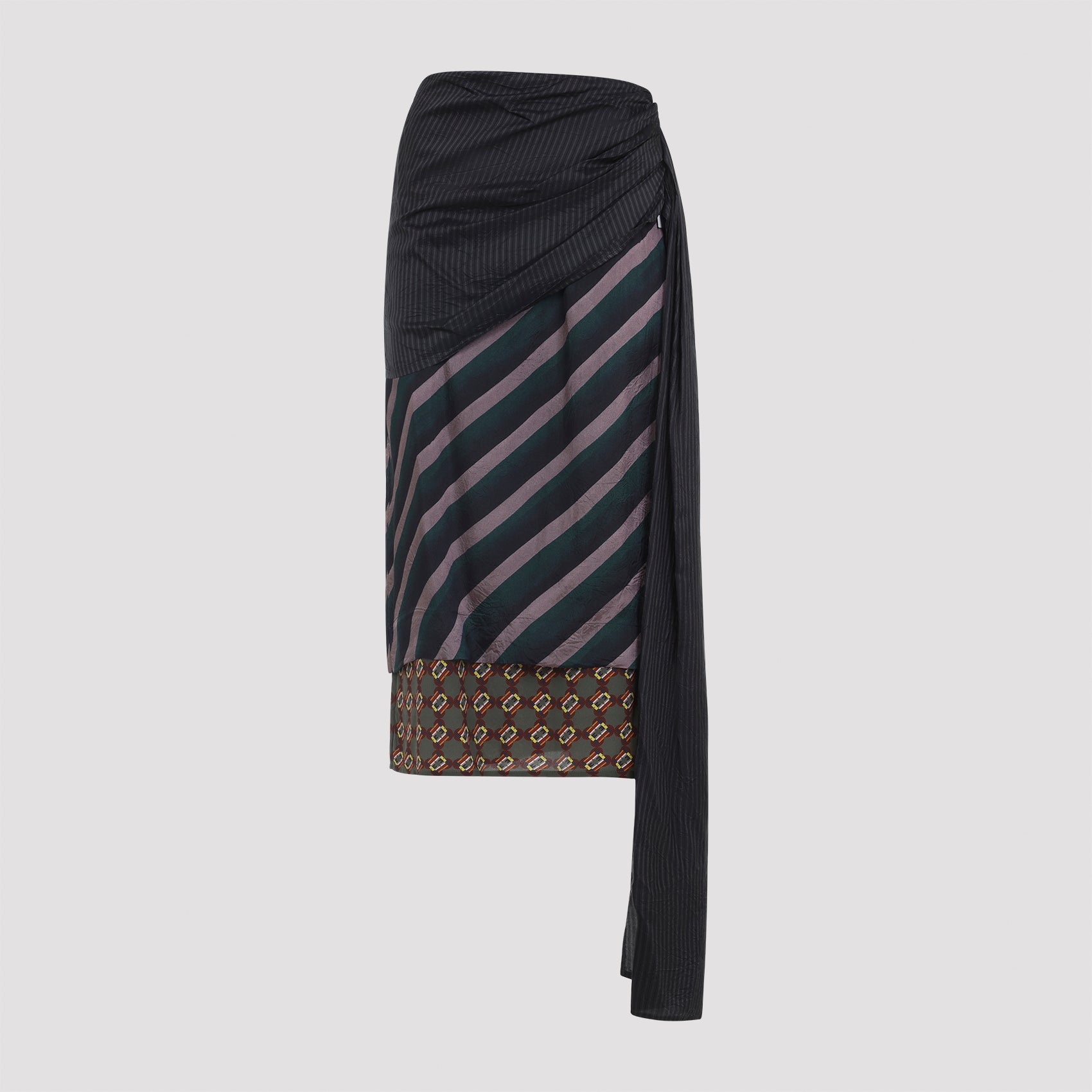 DRIES VAN NOTEN Midi Skirt with Luxurious Silk Blend