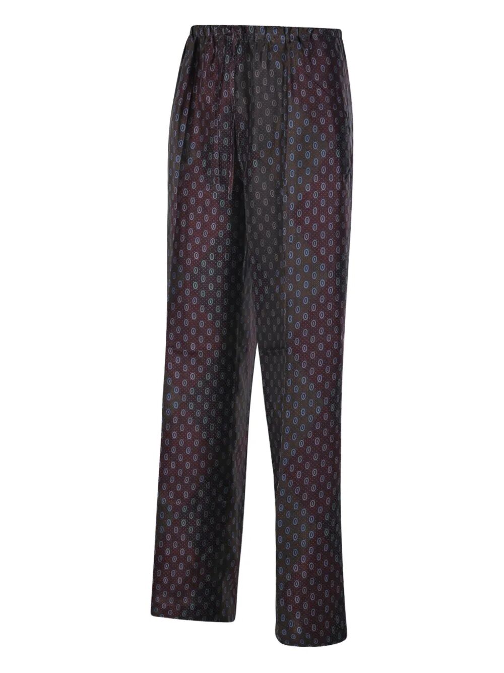 DRIES VAN NOTEN Silk Habotai Trousers - Long Style