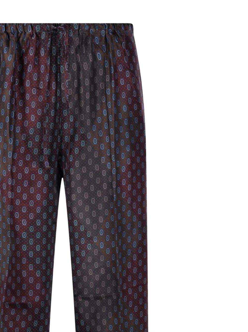 DRIES VAN NOTEN Silk Habotai Trousers - Long Style