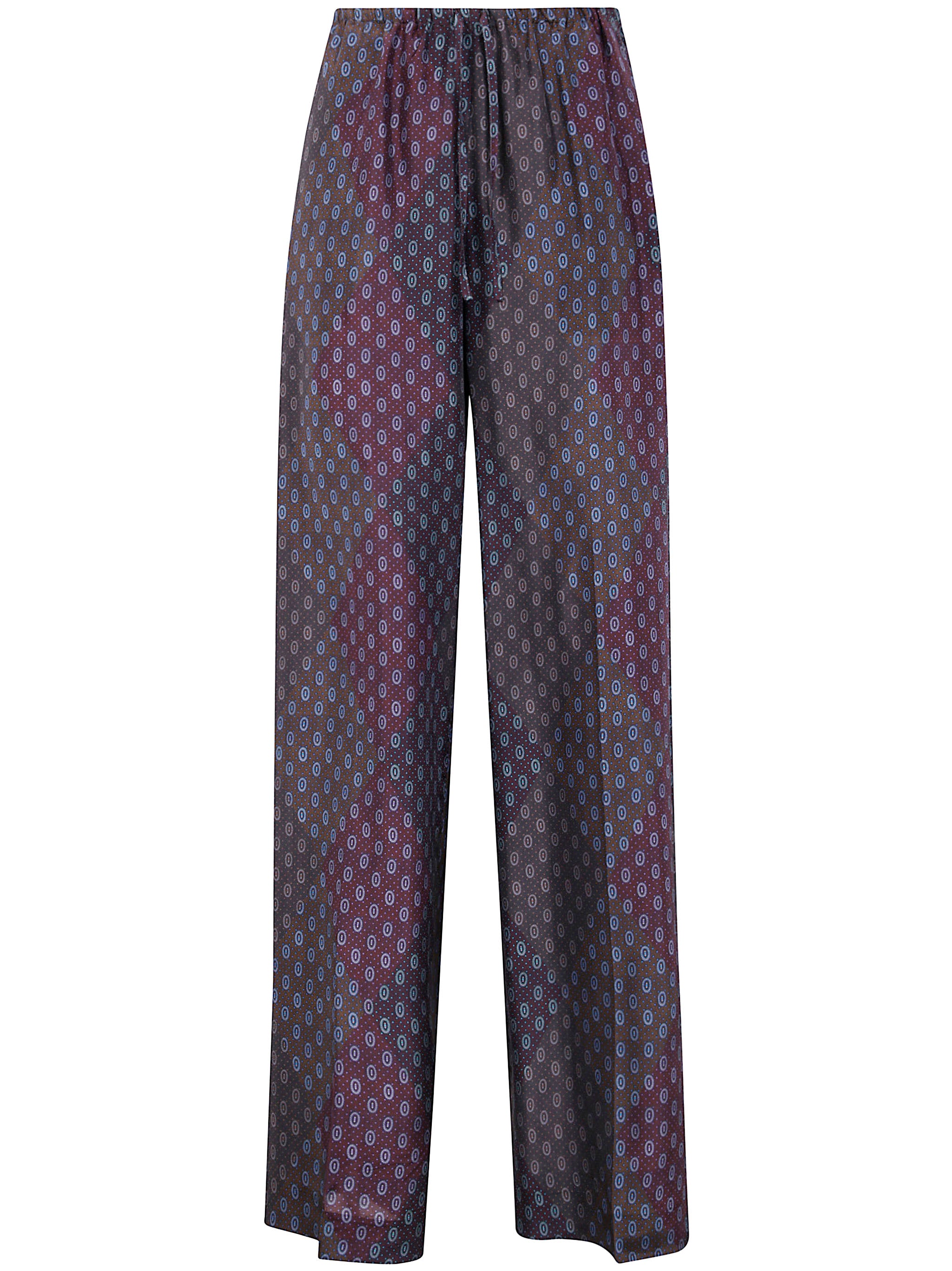 DRIES VAN NOTEN Silk Habotai Trousers - Long Style