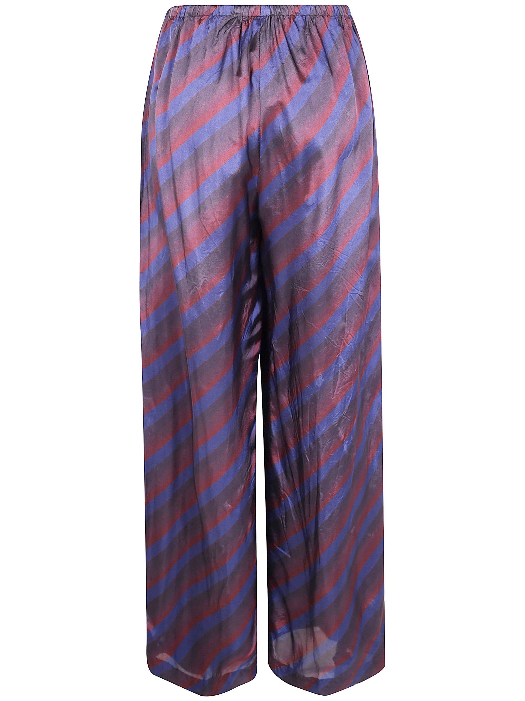 DRIES VAN NOTEN Elegant Stripe Printed Trousers - Long