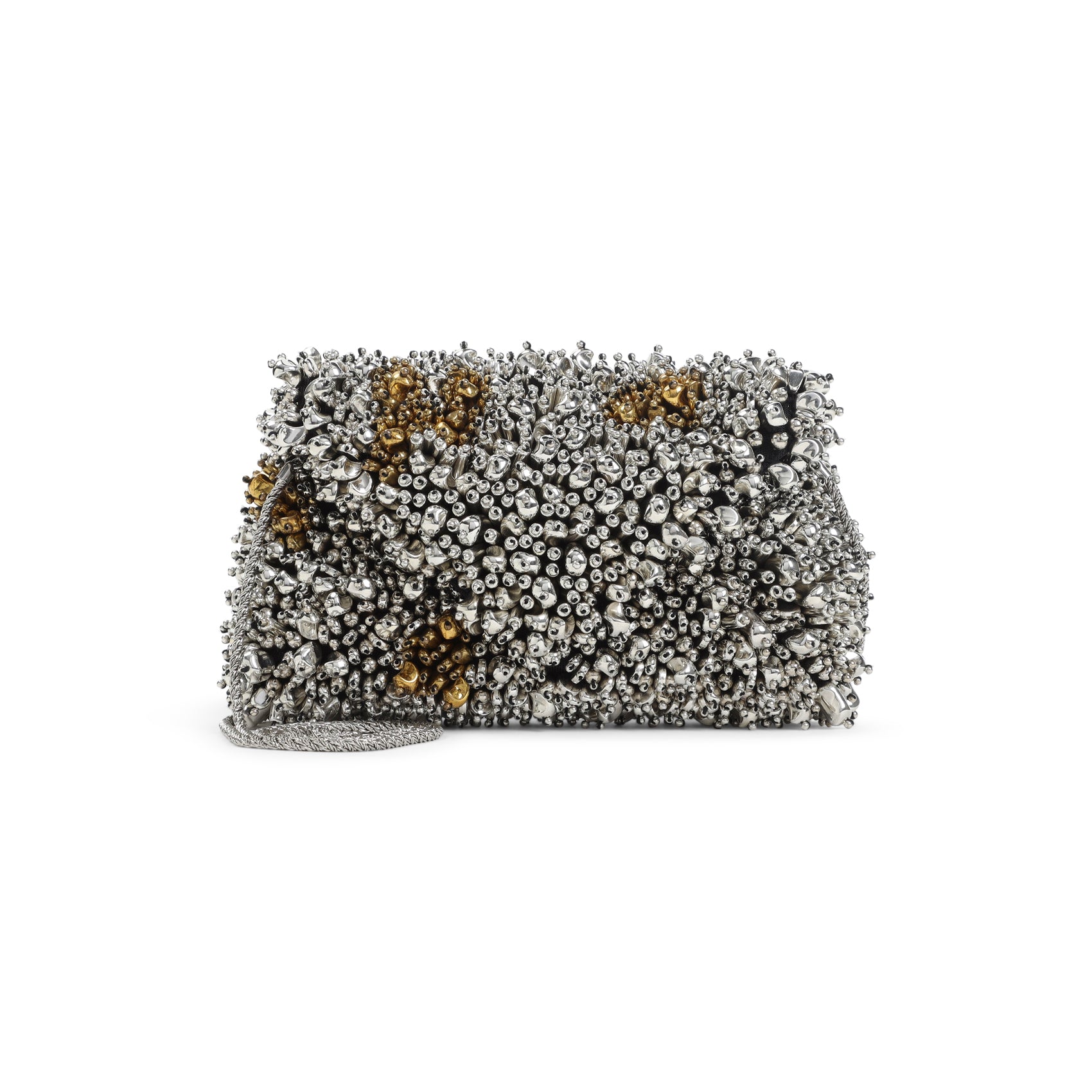 DRIES VAN NOTEN Mini Leather Embroidered Envelope Clutch