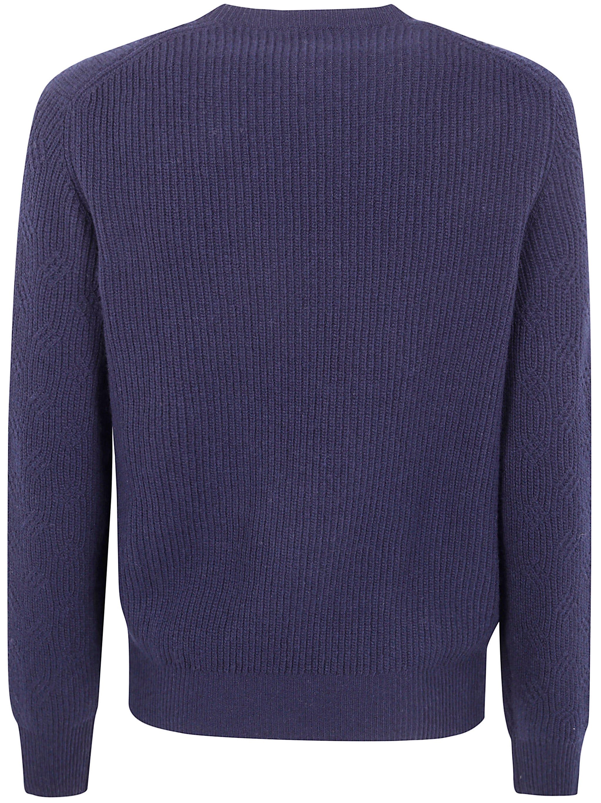 BARBA Napoli Men's Round Neck Embroidered Sweater