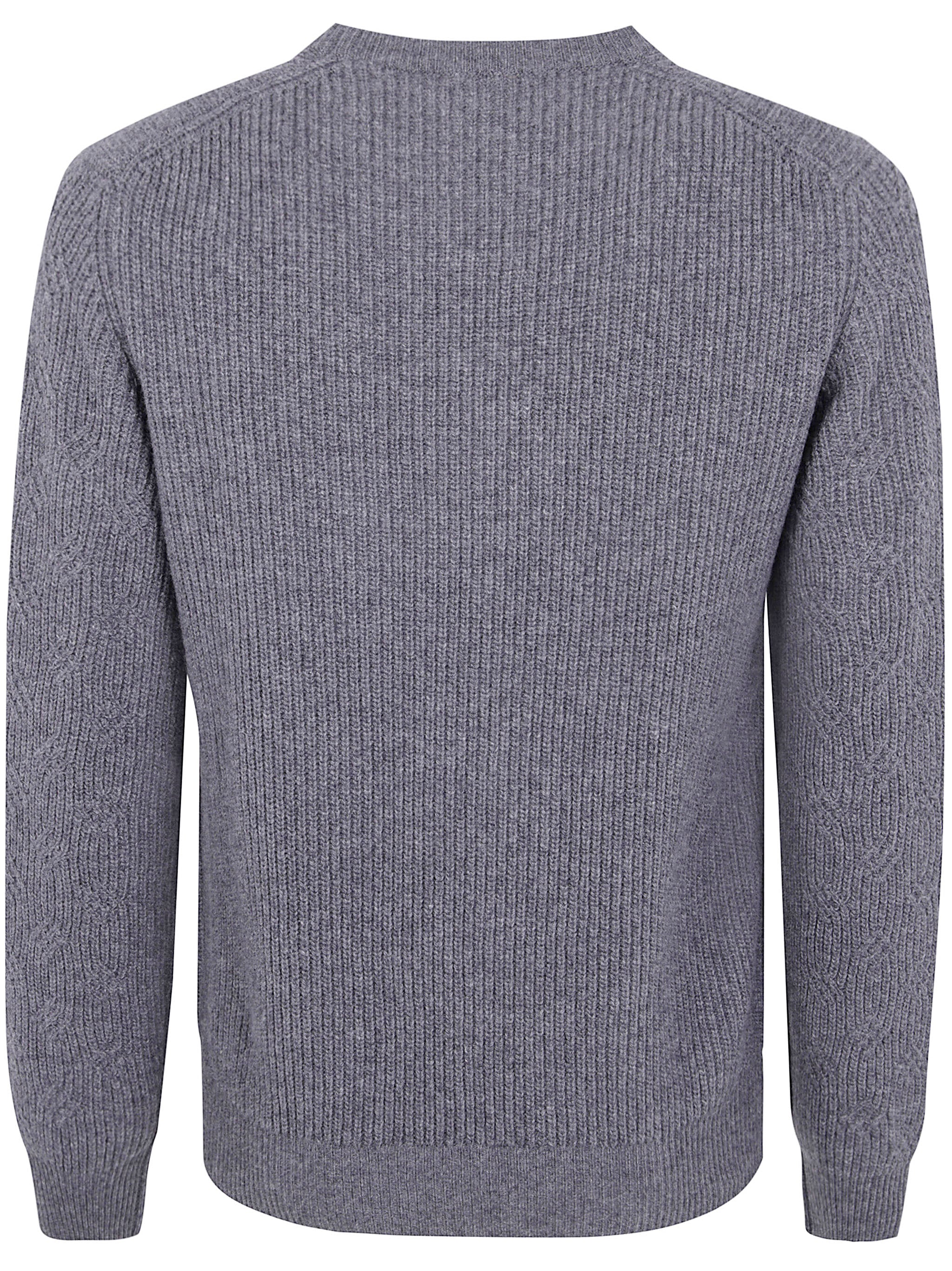 BARBA Napoli Round Neck Embroidered Sweater - Men