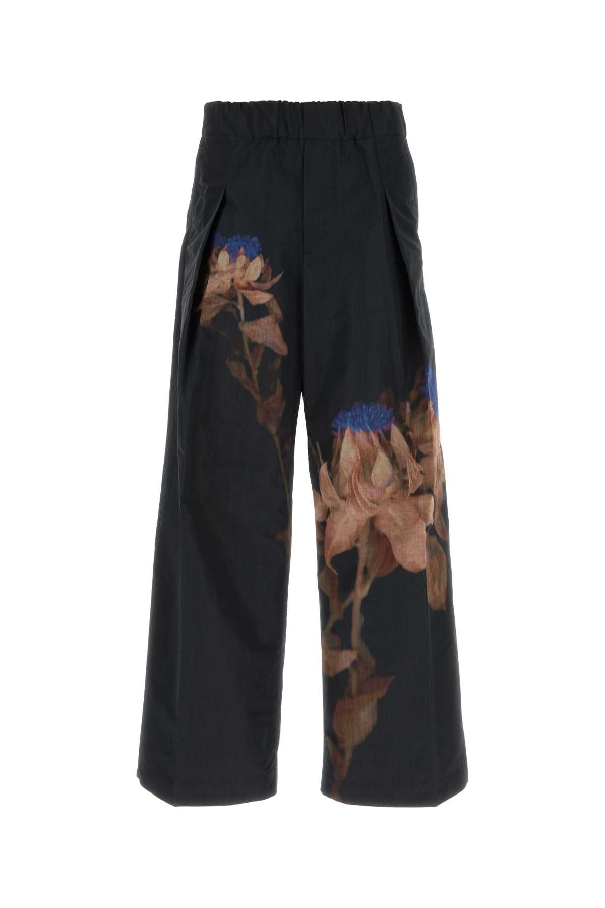 DRIES VAN NOTEN Wide-Leg Wool Blend Pants for Men