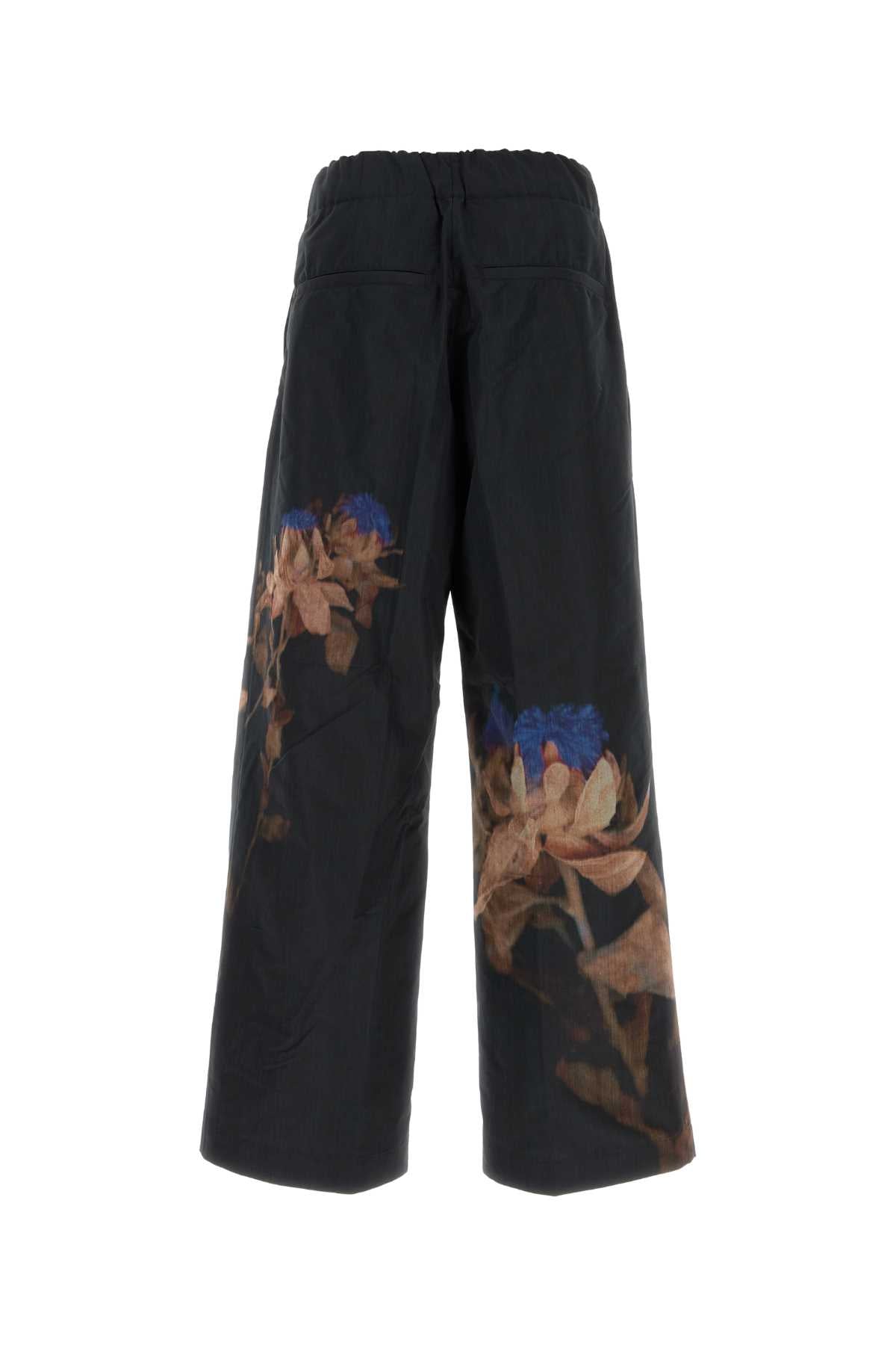 DRIES VAN NOTEN Wide-Leg Wool Blend Pants for Men