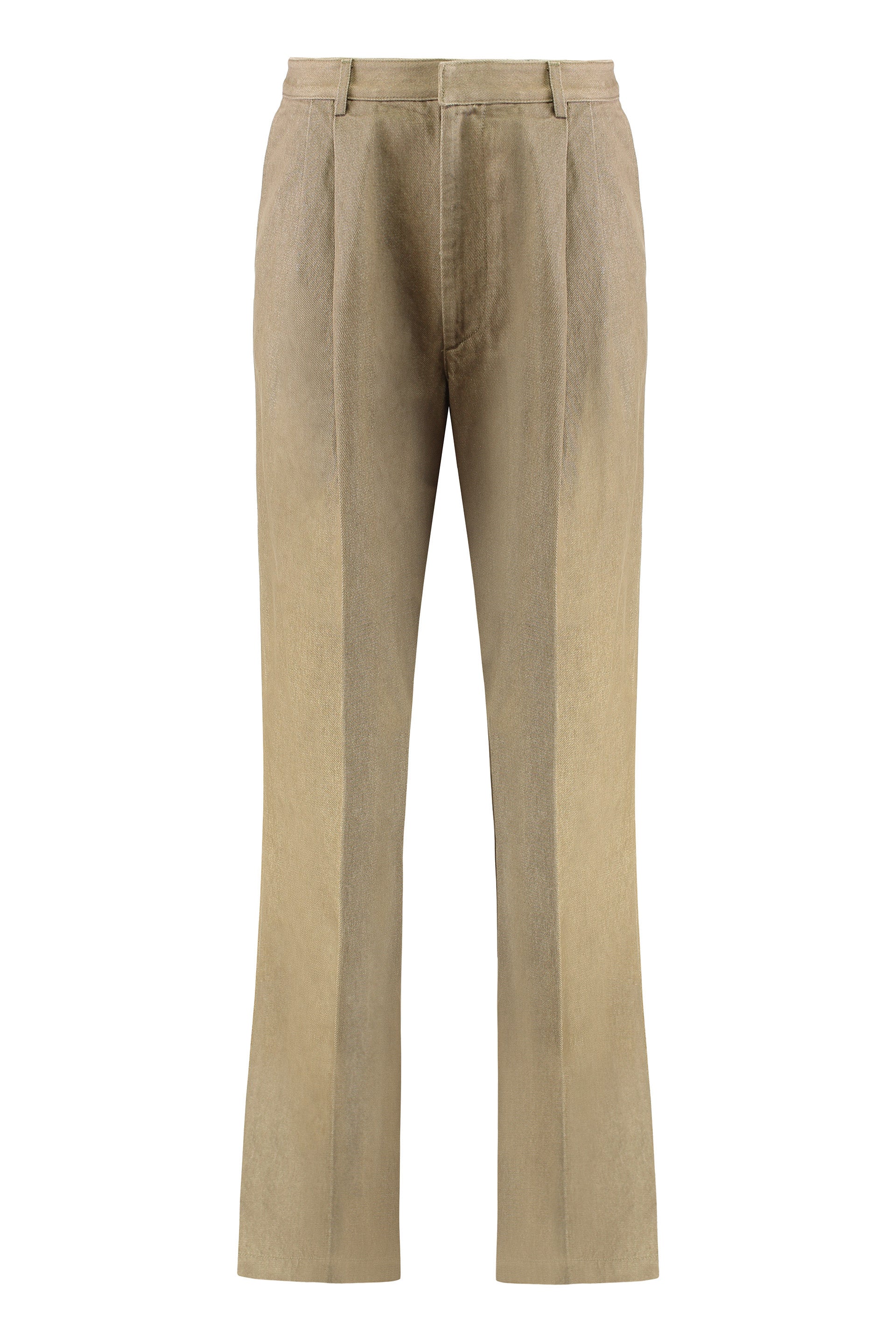 DRIES VAN NOTEN Men's High Waist Cotton Trousers