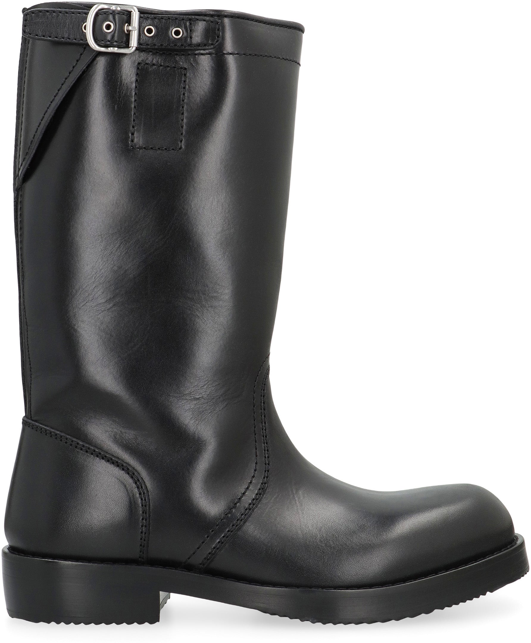 DRIES VAN NOTEN Men's High-Top Biker Boots