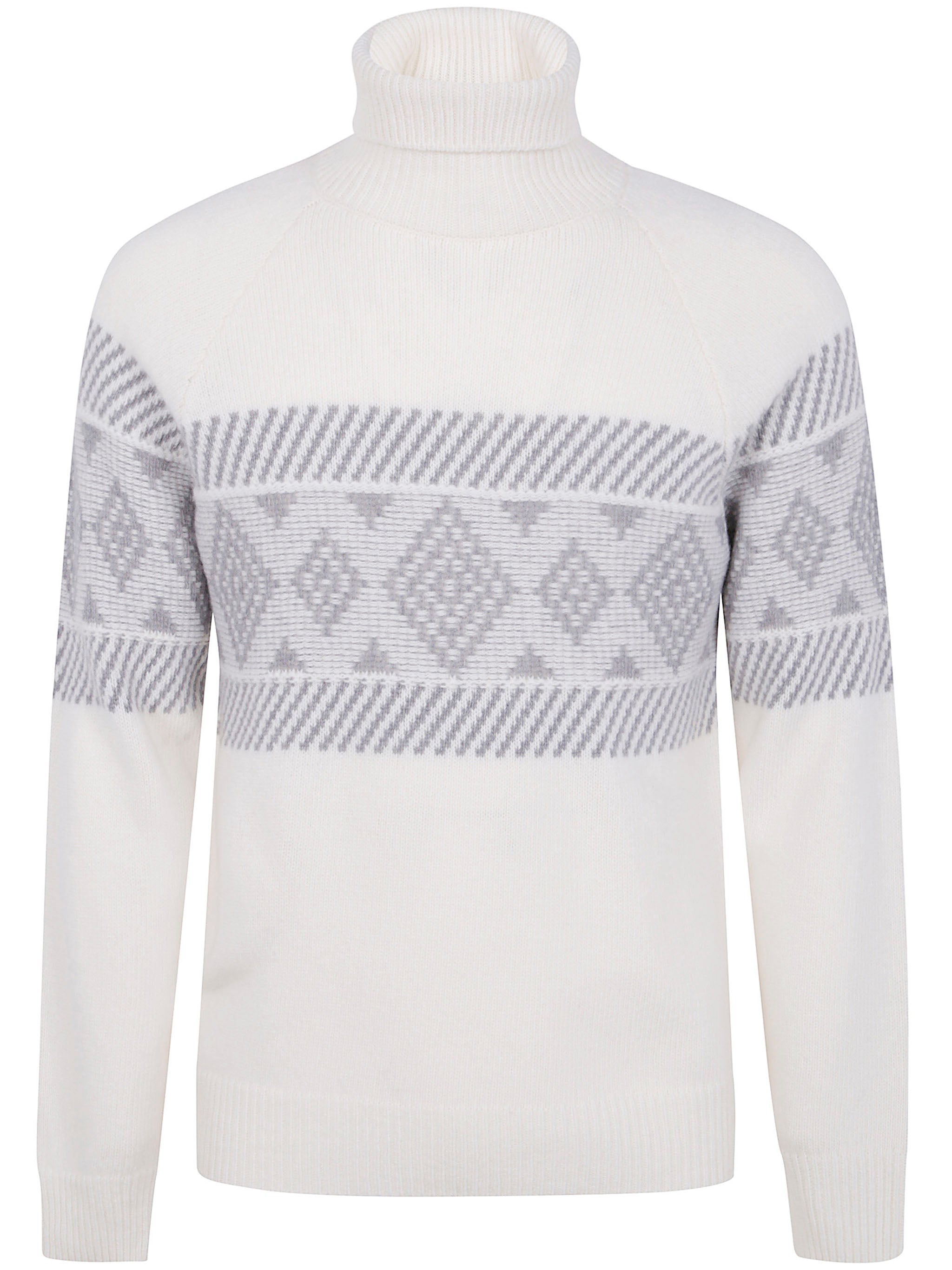 BARBA Napoli Men's Turtle Neck Central Embroidery Sweater