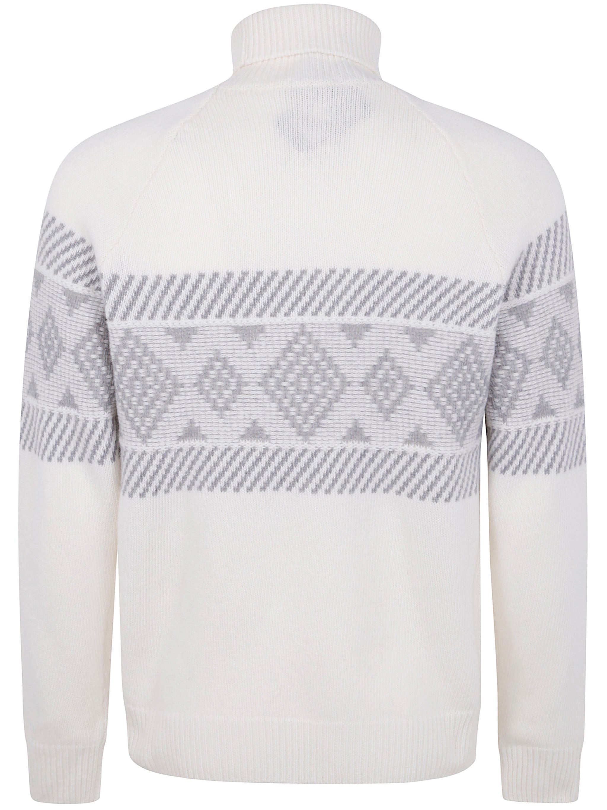 BARBA Napoli Men's Turtle Neck Central Embroidery Sweater