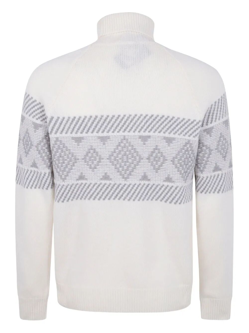 BARBA Napoli Men's Turtle Neck Central Embroidery Sweater