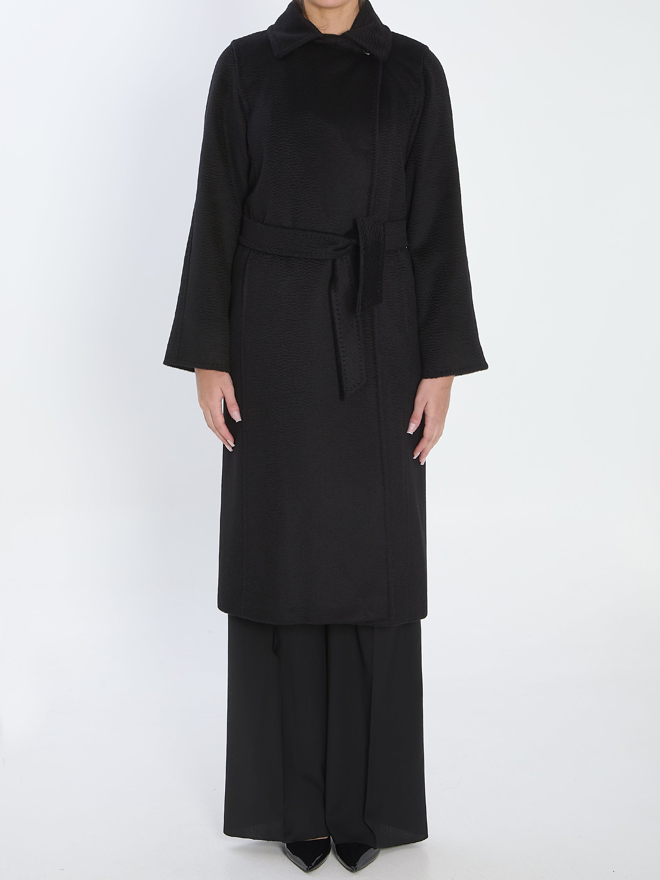 MAX MARA Lightweight Draped Jacket with Removable Belt - Size 42