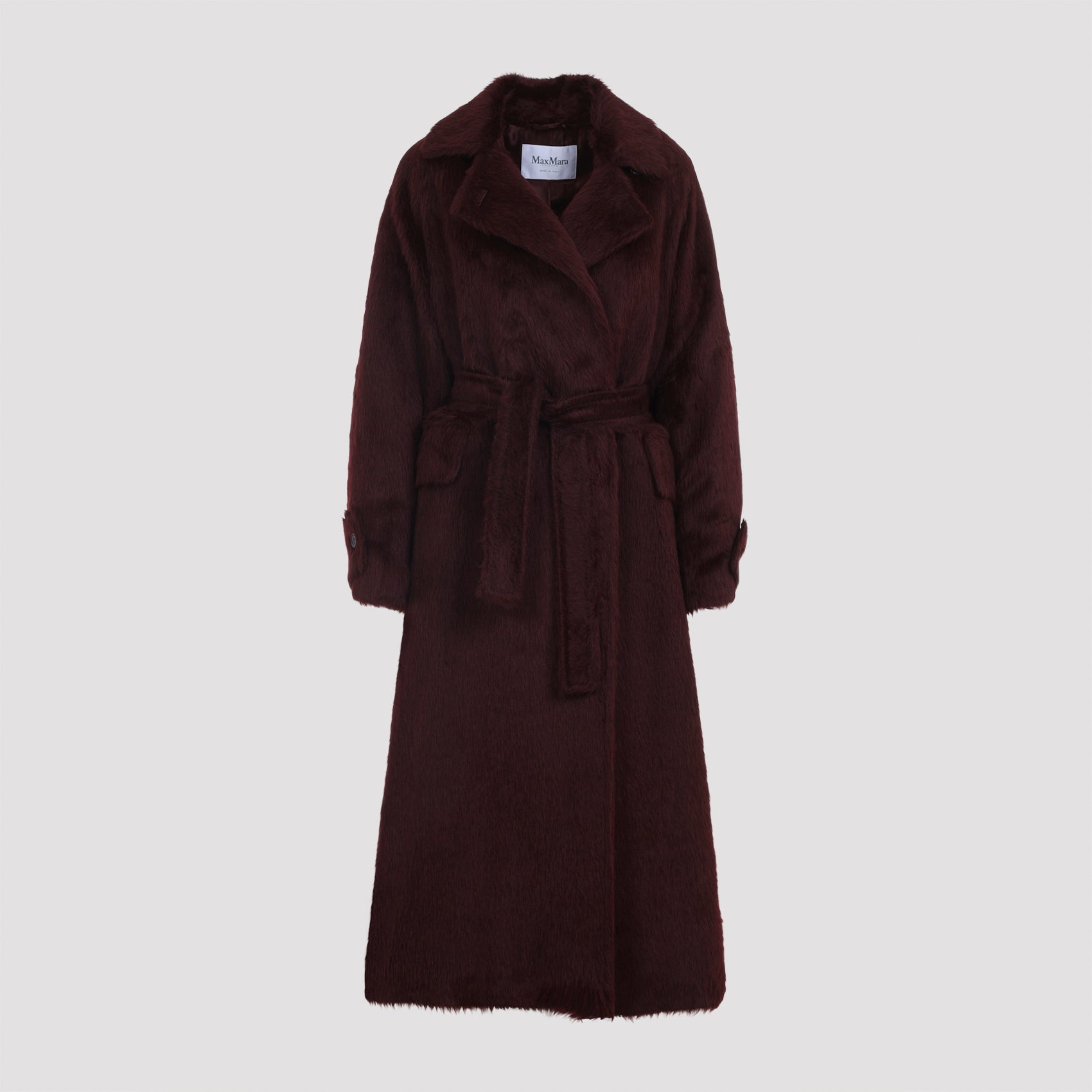 MAX MARA Luxurious Long Alpaca and Wool Jacket