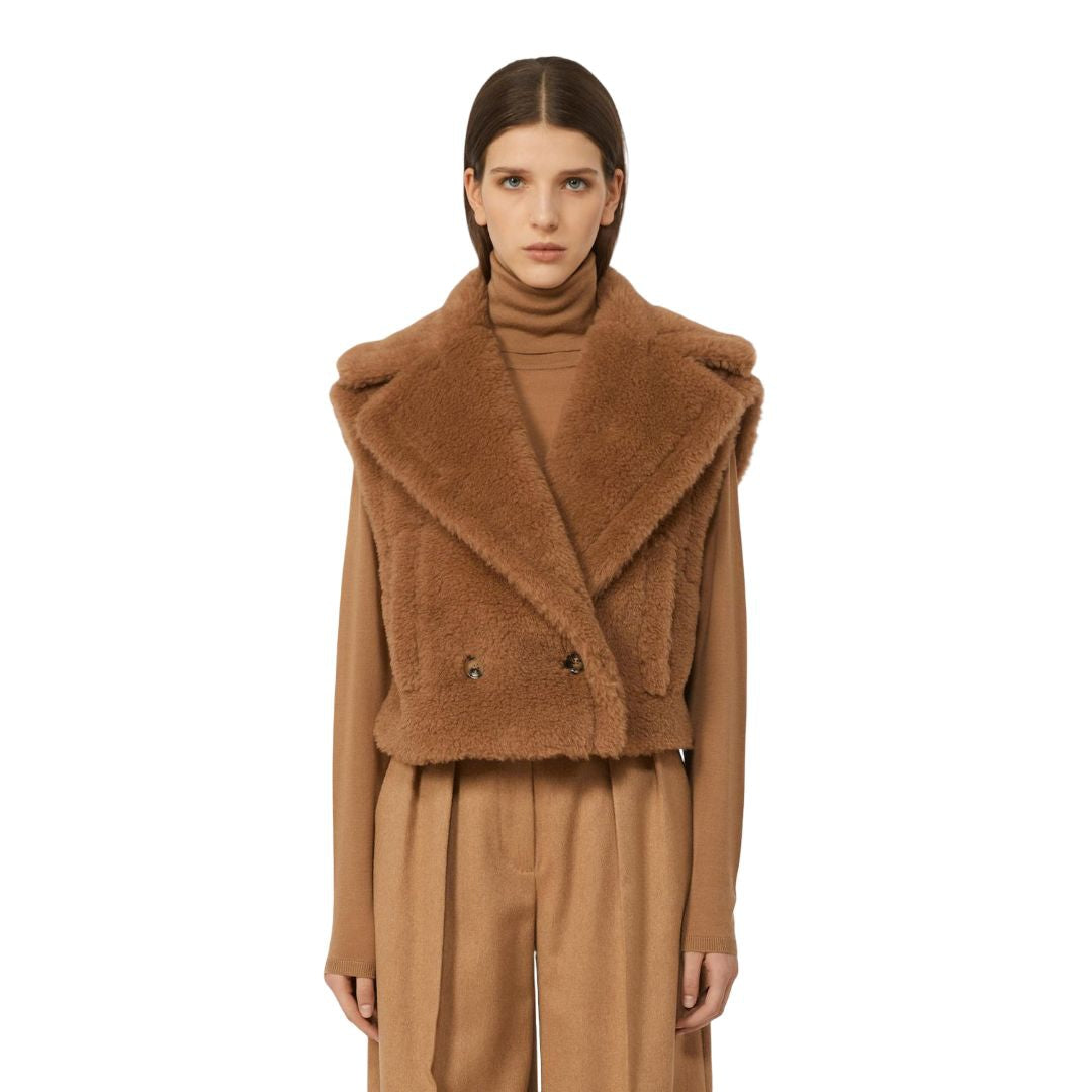 MAX MARA Women's Luxe Camel Wool and Silk Blend Jacket